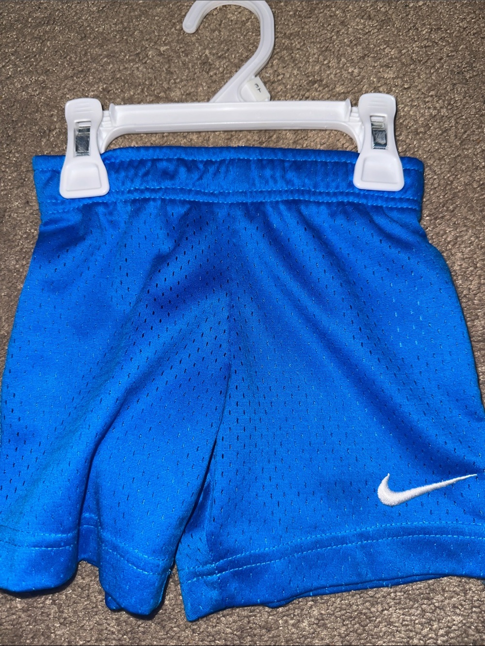 Nike Royal Blue Kids Athletic Mesh Shorts with White Swoosh